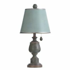 New 😍 StyleCraft Home Collection StyleCraft Chelsea Blue Accent Table Lamp - Chelsea Blue Hardback Fabric Shade ✔️