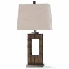 New 😀 StyleCraft Home Collection StyleCraft Chickerell Stacked Dark Brown Stone With Brushed Steel Metal Table Lamp ✔️