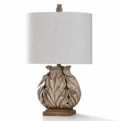 Outlet 👍 StyleCraft Home Collection StyleCraft Cleobury Beige And Coffee Table Lamp With White And Heathered Oatmeal Shade 🔔