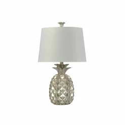 Best Sale 👏 StyleCraft Home Collection StyleCraft Coastal Silver Table Lamp - White Hardback Shade ⭐