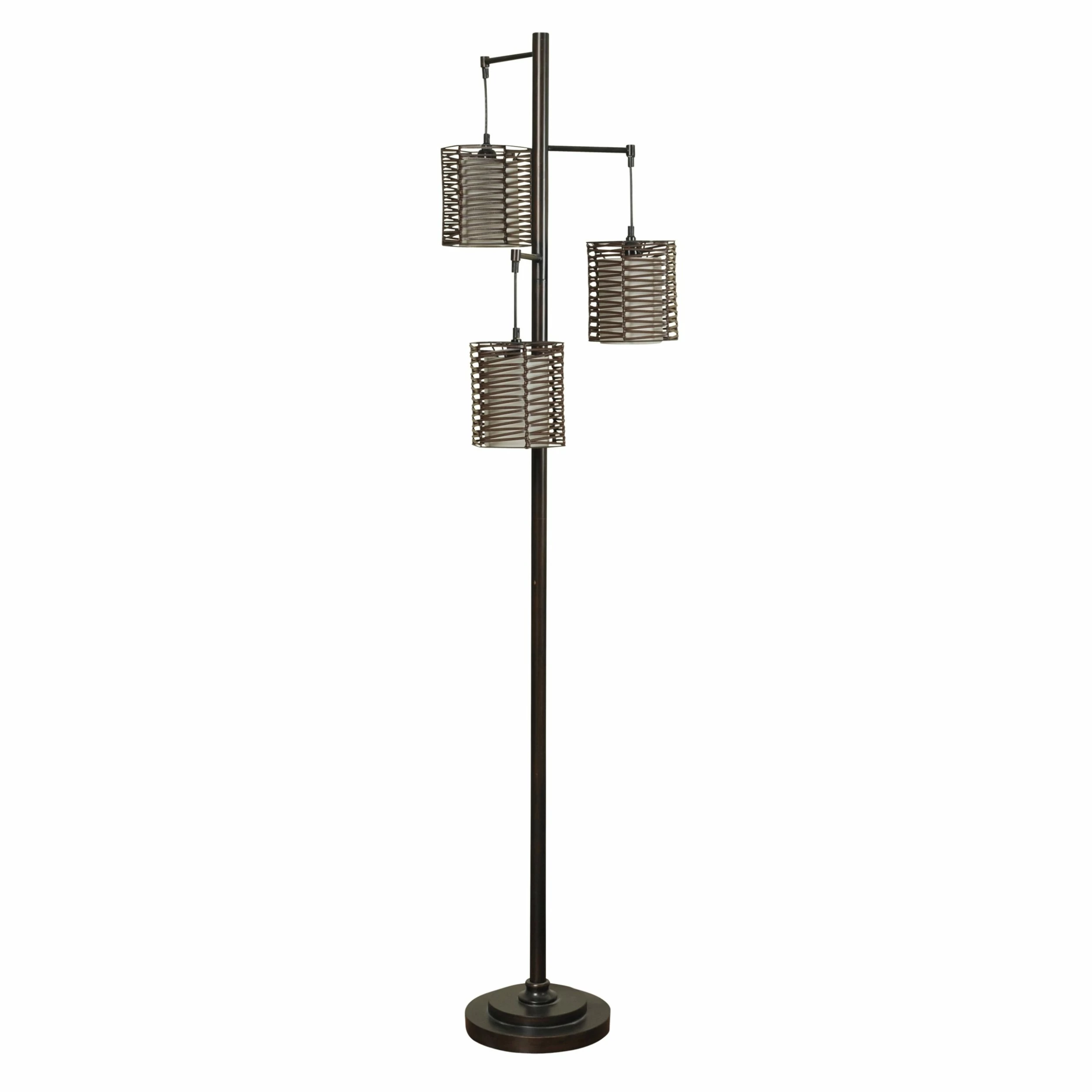 Top 10 π― StyleCraft Home Collection StyleCraft Contemporary Bronze Floor Lamp - Brown Rattan Hardback Fabric Shade βοΈ