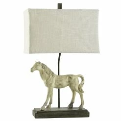Deals 🧨 StyleCraft Home Collection StyleCraft Dapple Gray Table Lamp - Natural Linen Softback Fabric Shade 🤩