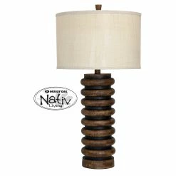 Best reviews of 🔔 StyleCraft Home Collection StyleCraft Dark Teak Table Lamp - Cream Hardback Fabric Shade ⭐
