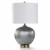 Buy 🧨 StyleCraft Home Collection StyleCraft Daventry Washboard Silver Plated Glass With Antique Brass Metal Base Table Lamp 🧨