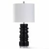 Deals ❤️ StyleCraft Home Collection StyleCraft Dominici Black Ceramic With Clear Acrylic Table Lamp 🔥