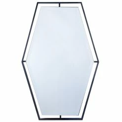 Buy π StyleCraft Home Collection StyleCraft Ebony Black Metal Geometric Wall Mirror π₯°