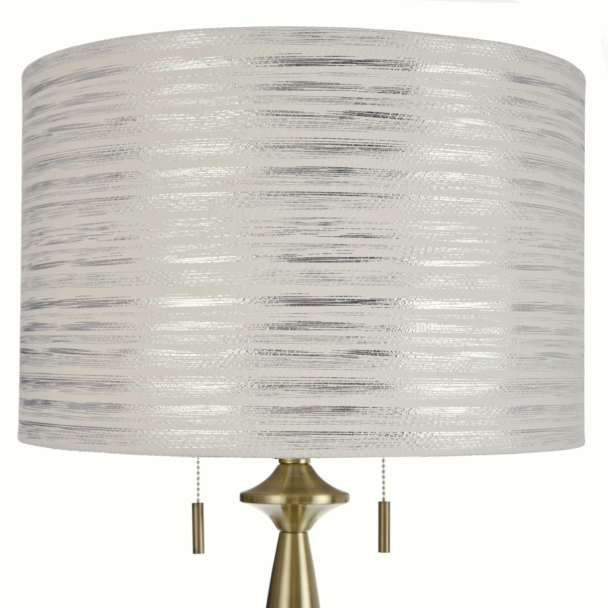 Outlet π StyleCraft Home Collection StyleCraft Elmsdale Slim Brushed Brass Table Lamp With Custom Fabric Shade And Round Black Pedestal Base βοΈ - Image 4