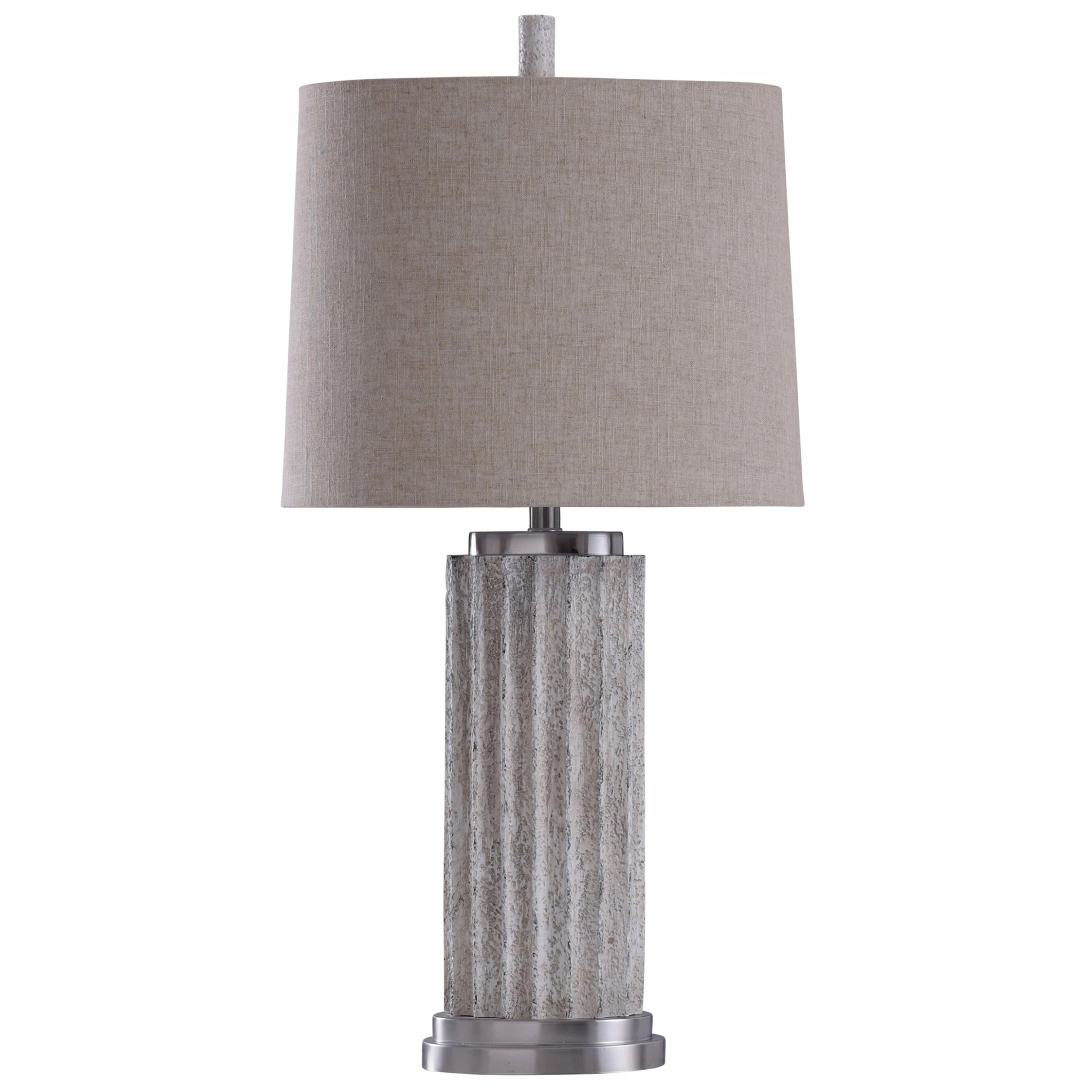 Outlet ๐ StyleCraft Home Collection StyleCraft Esme Polished Nickel Table Lamp - Beige Shade ๐