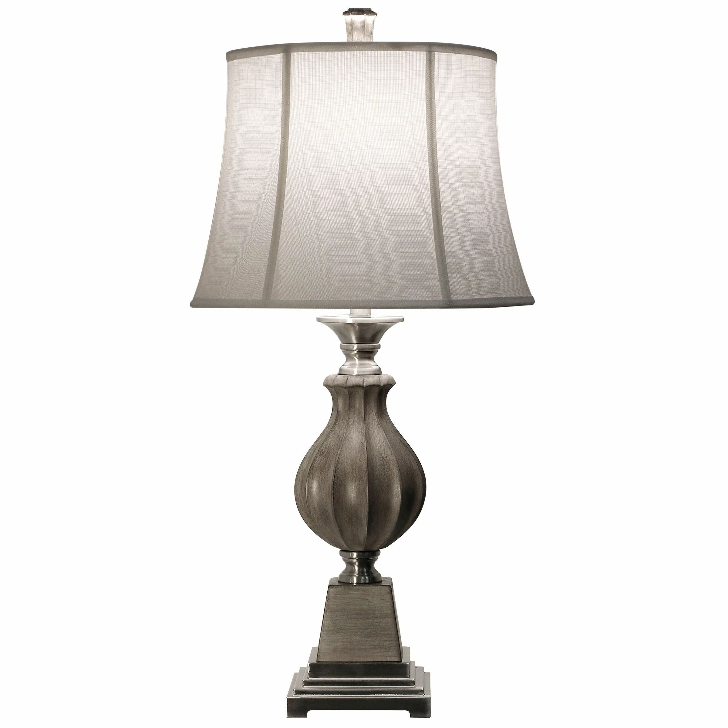 Flash Sale π StyleCraft Home Collection StyleCraft Finn Cafe Grey Ribbed Bulb Table Lamp π - Image 2