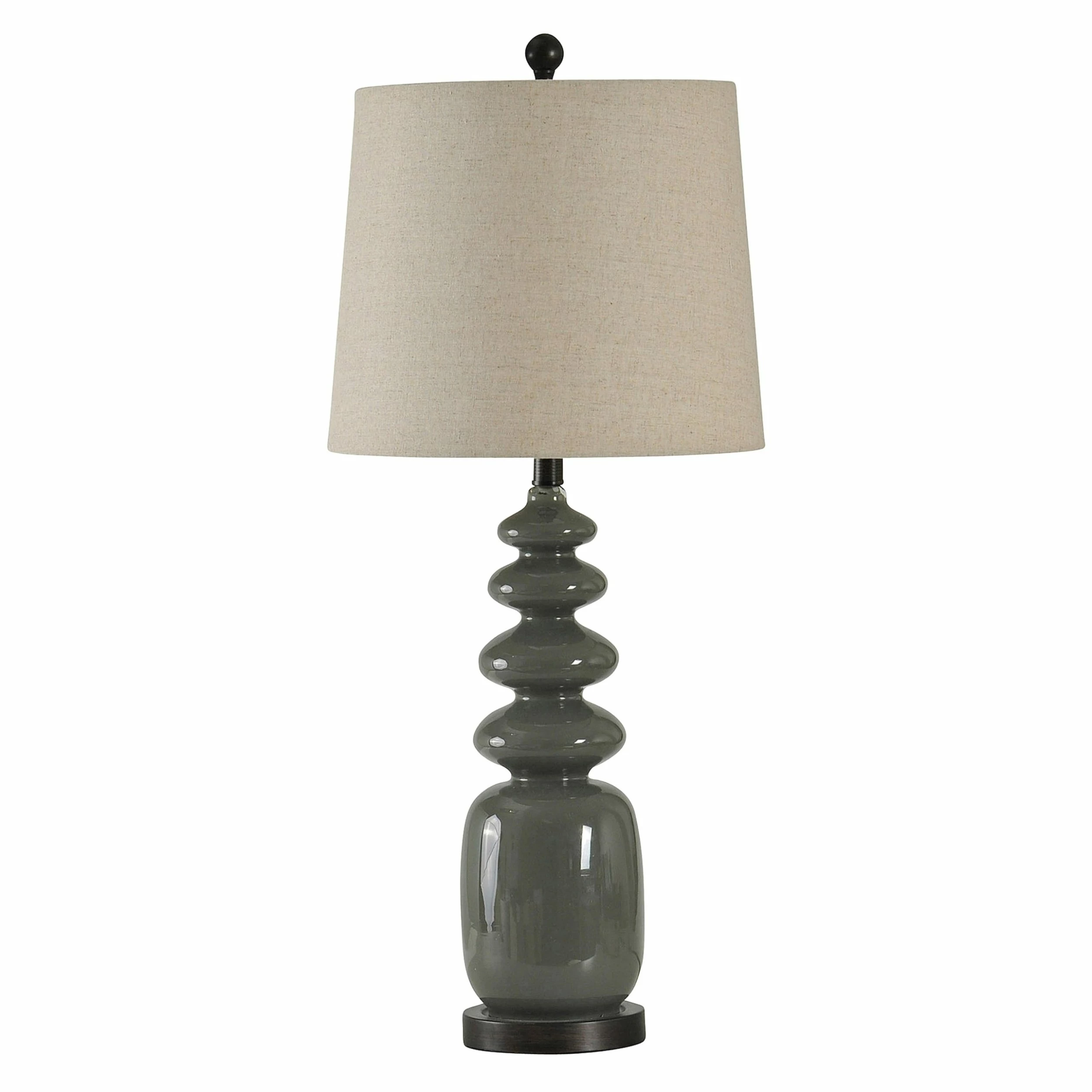 Best Sale ๐ StyleCraft Home Collection StyleCraft Fossil Dark Gray Table Lamp - Linen Hardback Fabric Shade ๐คฉ