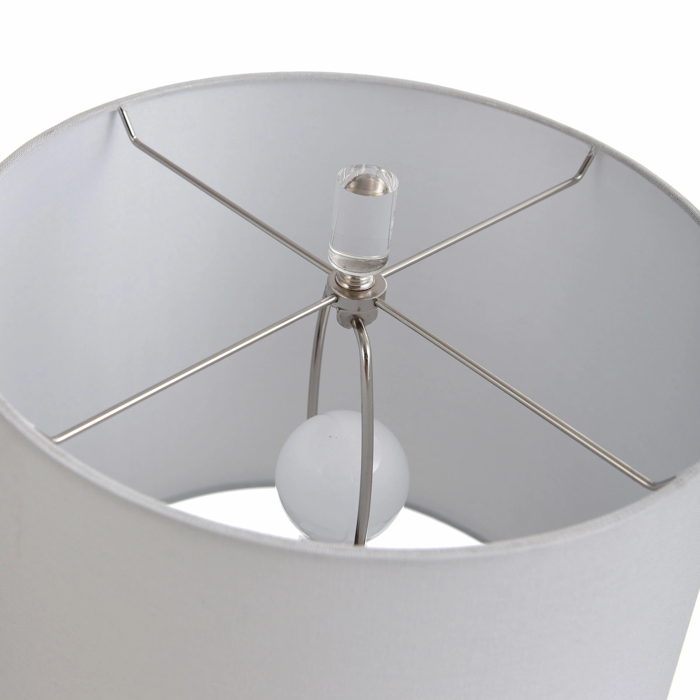 Budget π StyleCraft Home Collection StyleCraft Frezzi White Transitional Textured Ceramic Cylinder Table Lamp 𧨠- Image 5