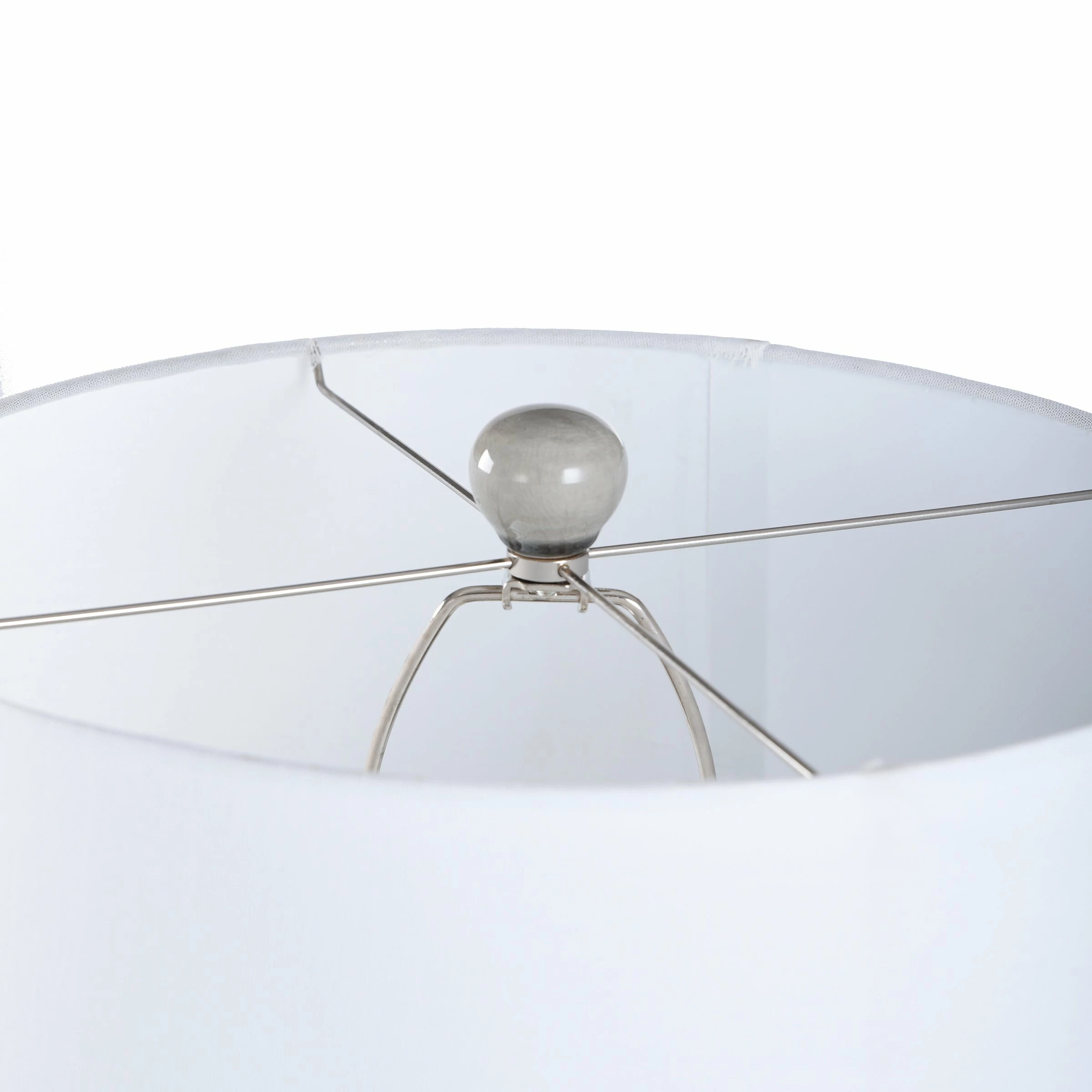 Buy 👍 StyleCraft Home Collection StyleCraft Galey - Woven Wicker Textured Design Table Lamp With Tapered Drum Shade - Light Gray Finish With White Shade 🌟 - Image 5