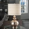 Budget 💯 StyleCraft Home Collection StyleCraft Gemvara Rose Gold Table Lamp - Beige Designer Print Hardback Fabric Shade 🌟