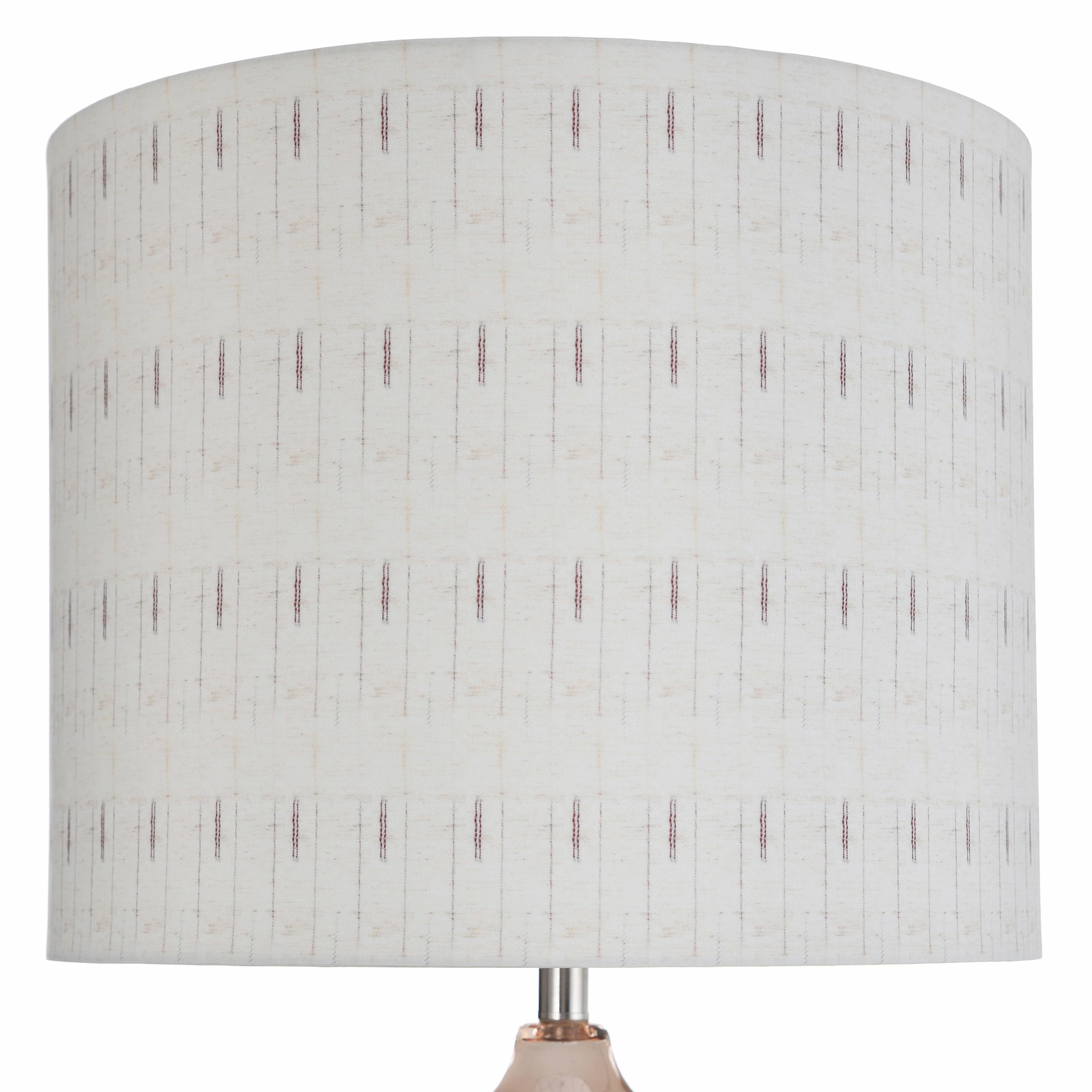 Budget ๐ฏ StyleCraft Home Collection StyleCraft Gemvara Rose Gold Table Lamp - Beige Designer Print Hardback Fabric Shade ๐ - Image 5