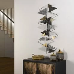 Flash Sale 🔔 StyleCraft Home Collection StyleCraft Geometric Gala Multi-Color Metal Wall Art 🔔