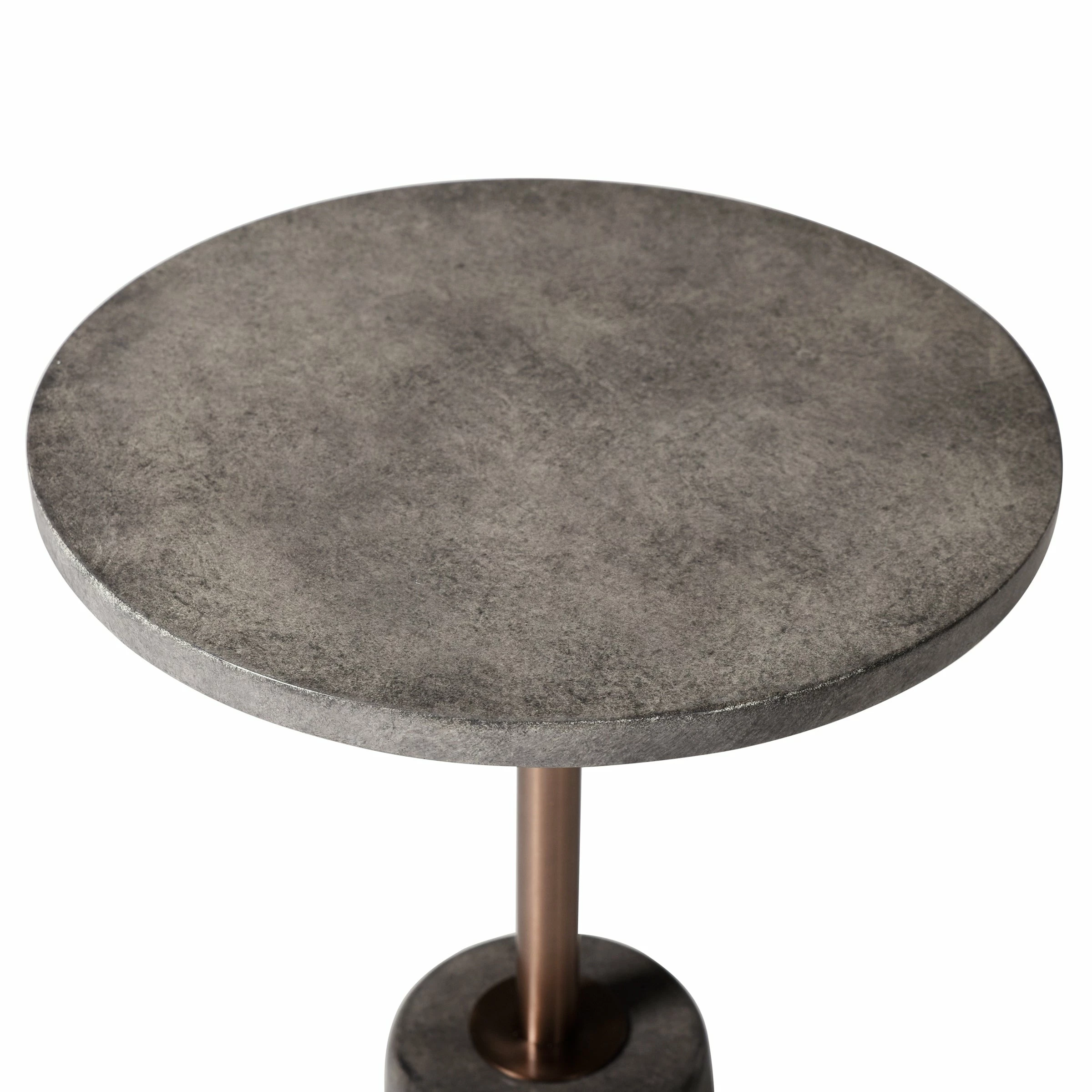 Coupon ๐ฅฐ StyleCraft Home Collection StyleCraft Grey And Bronze Round Accent Side Table With Concrete Pedestal Base ๐งจ - Image 3