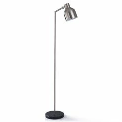 Hot Sale 🤩 StyleCraft Home Collection StyleCraft Irby Black Marble And Brushed Nickel Metal Base Floor Lamp 🤩