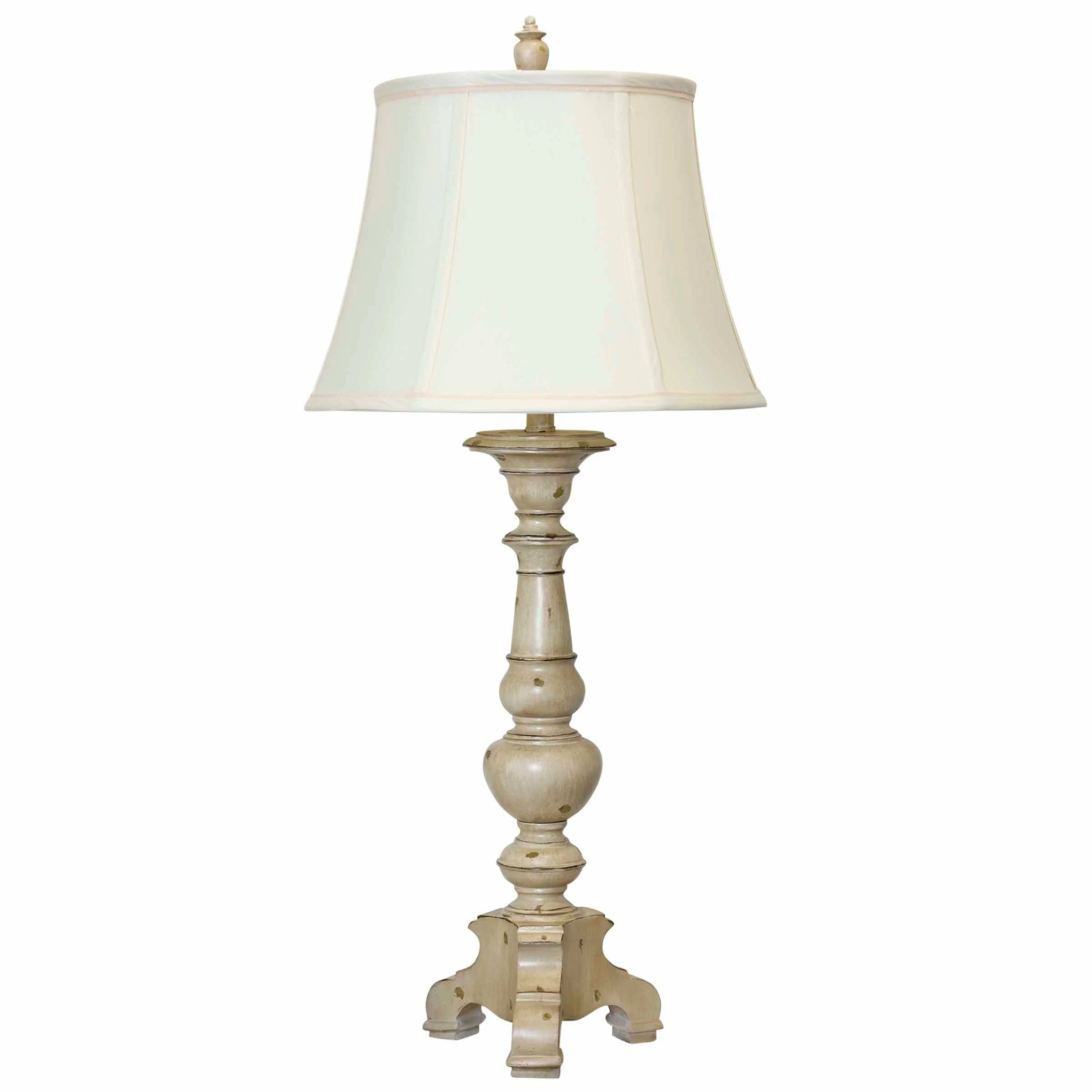 Best deal ❤️ StyleCraft Home Collection StyleCraft Jane Seymour - Yorktown White Table Lamp - Ivory Fabric Shade 😉