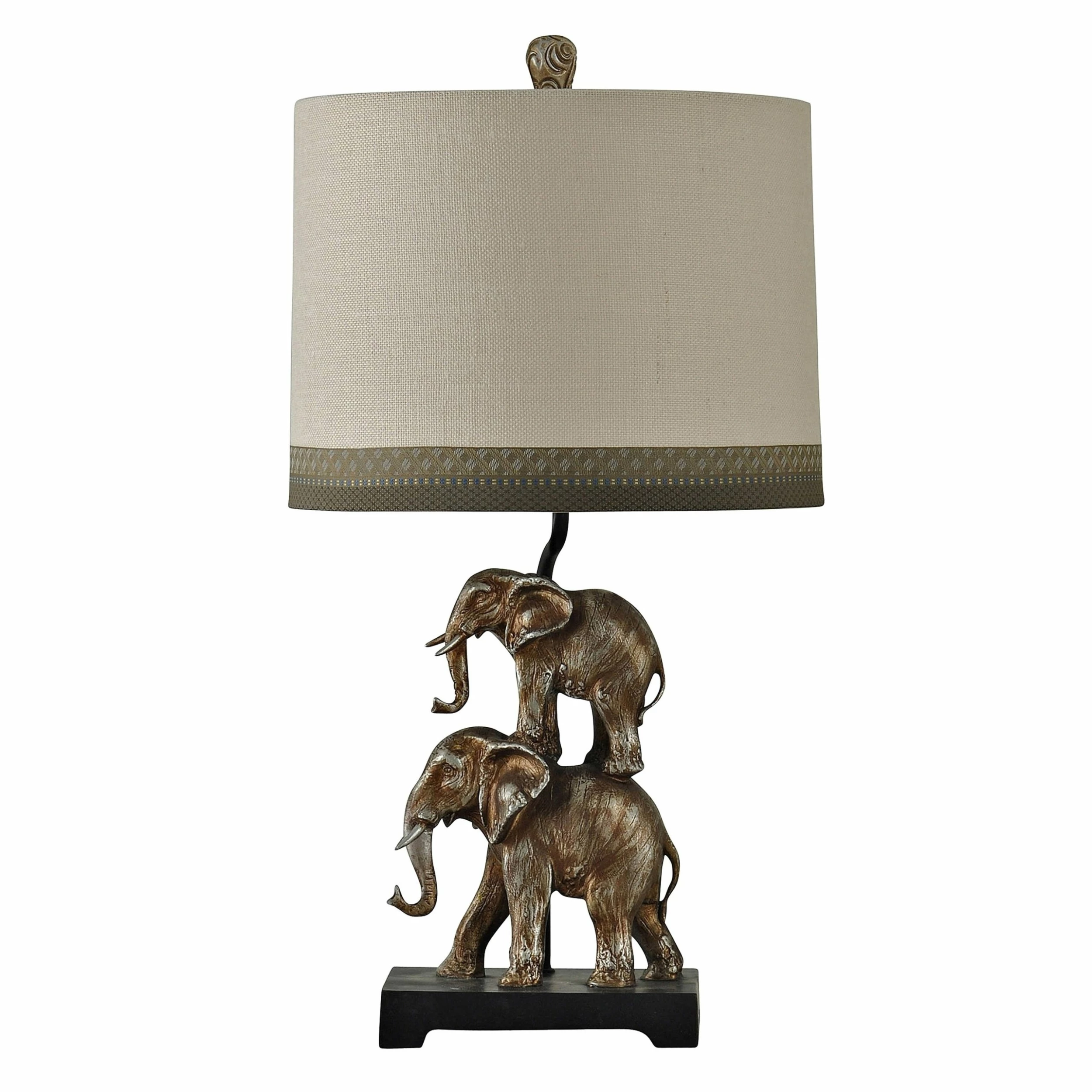 Cheap ✨ StyleCraft Home Collection StyleCraft Kolkata Antique Silver Table Lamp - Taupe Hardback Fabric Shade 😍