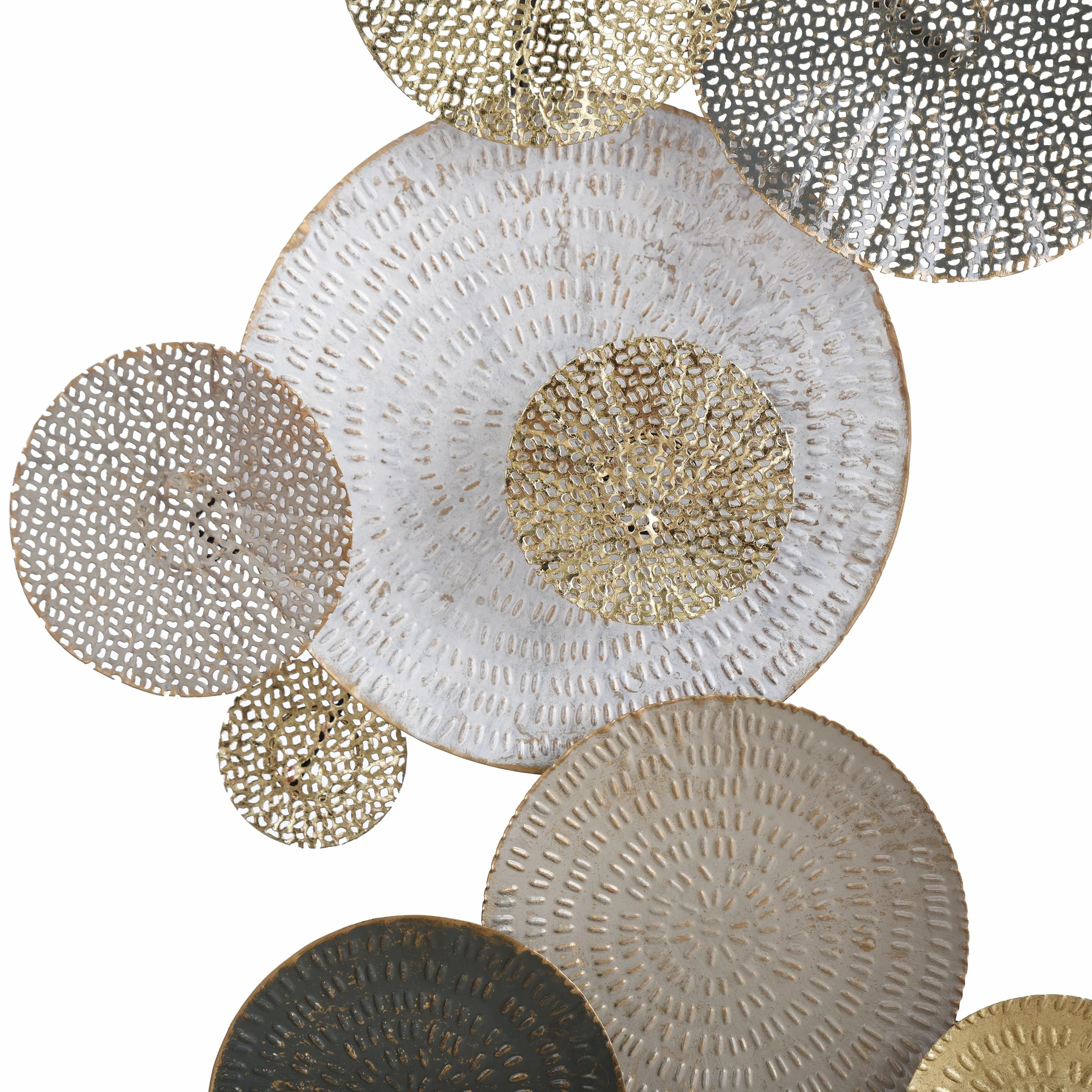 Outlet โญ StyleCraft Home Collection StyleCraft Lazer Cut Lillies Multi-Color Metal Wall Art ๐ - Image 3