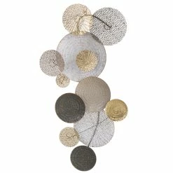 Outlet ⭐ StyleCraft Home Collection StyleCraft Lazer Cut Lillies Multi-Color Metal Wall Art 🌟