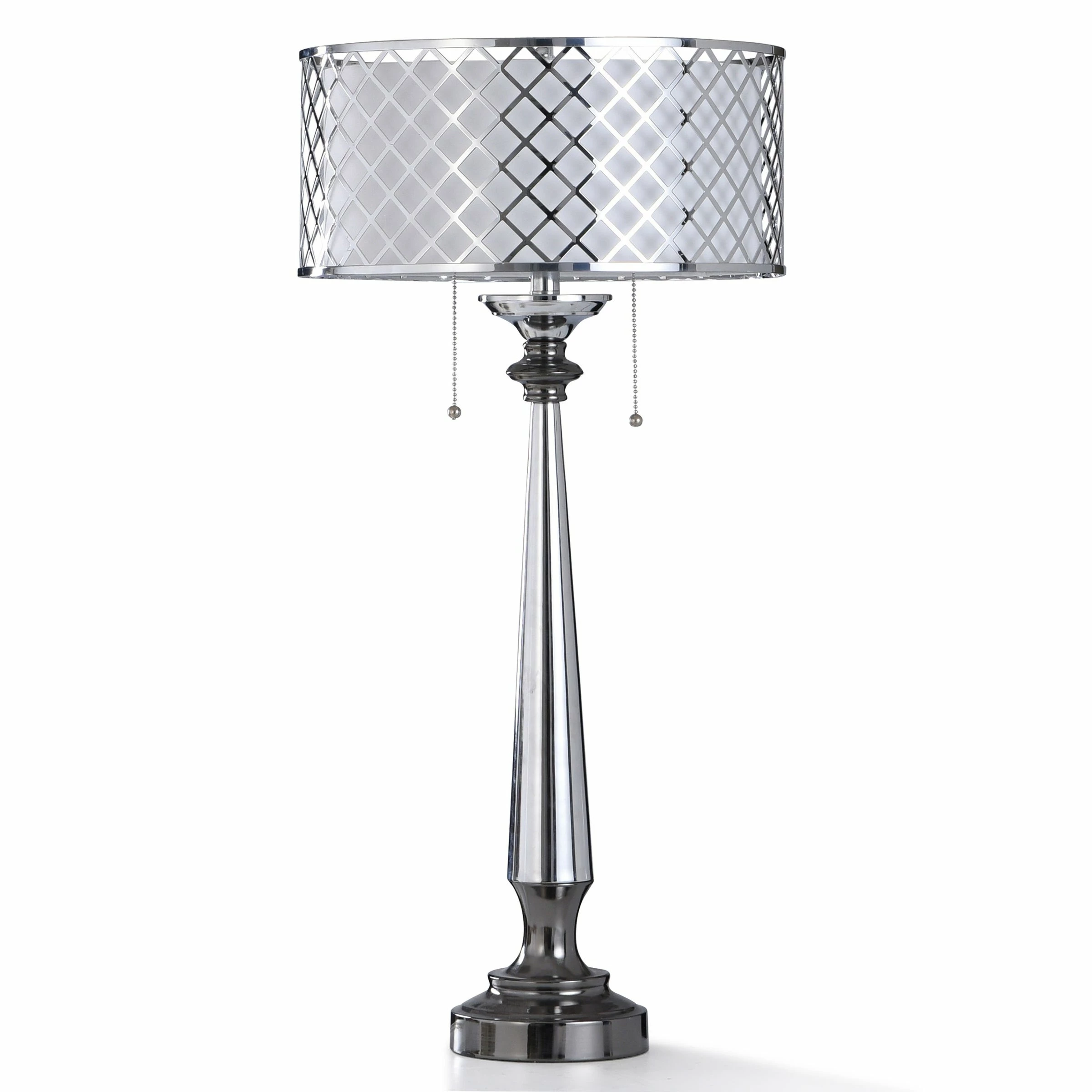 Discount ⭐ StyleCraft Home Collection StyleCraft Lofton Chrome And Nickel Metal Table Lamp ✔️