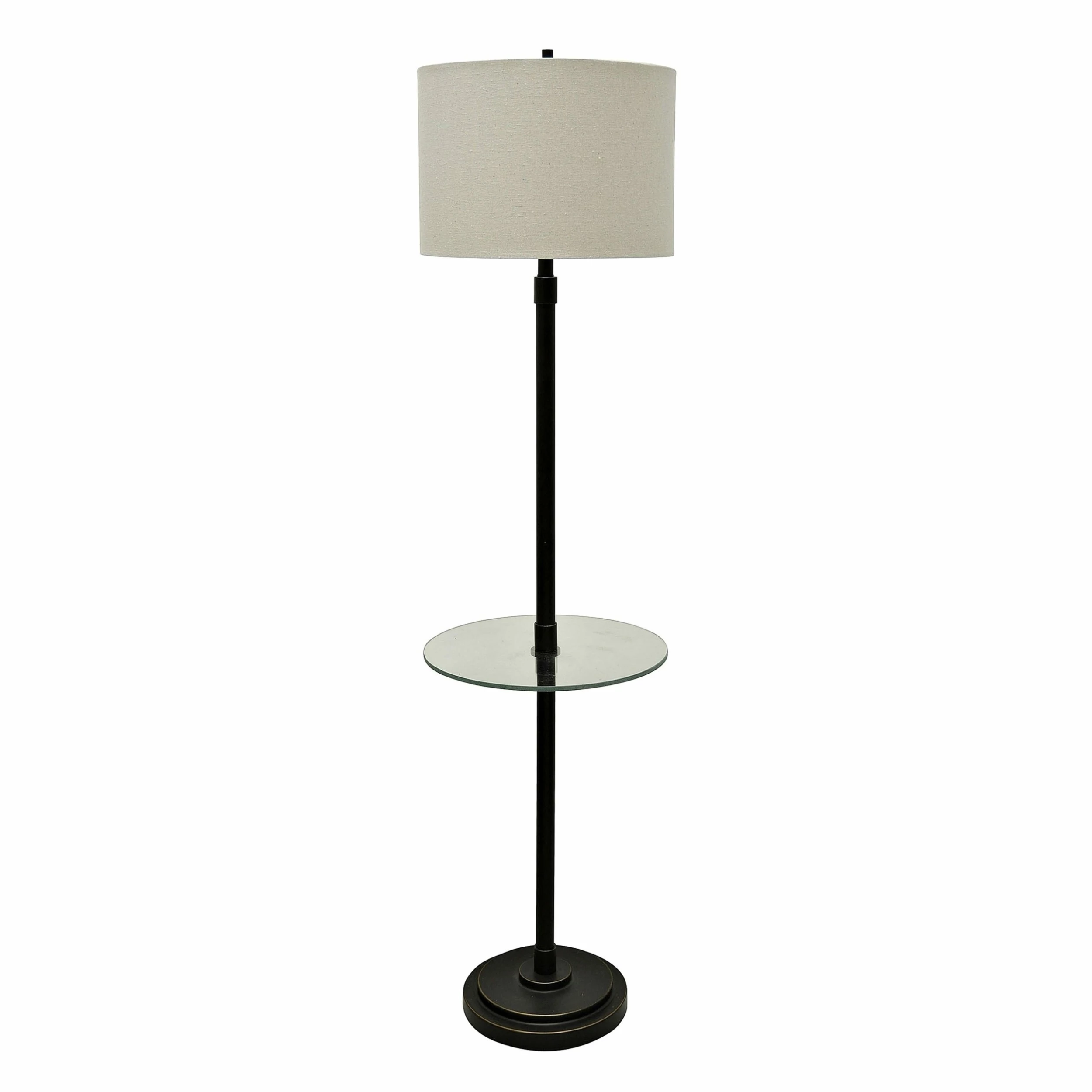 Flash Sale ✨ StyleCraft Home Collection StyleCraft Madison Bronze Floor Lamp - White Hardback Fabric Shade ⭐