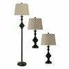 Coupon ✔️ StyleCraft Home Collection StyleCraft Madison Bronze Table And Floor Lamp Set - White Hardback Fabric Shade (Set Of 3) 👏