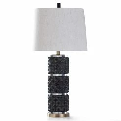 Cheap 🎉 StyleCraft Home Collection StyleCraft Malta Black And Clear Diamond Cute Acrylic With Brushed Brass Metal Table Lamp 🎁