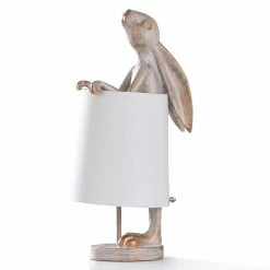 Deals 🔔 StyleCraft Home Collection StyleCraft Malta White Washed Light Copper Rabbit Desk Lamp 🌟