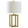 Coupon 😉 StyleCraft Home Collection StyleCraft Marilou Solid Gold Table Lamp - Brussels Off White Shade ✨