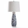 Cheapest 😍 StyleCraft Home Collection StyleCraft Maris Coastal Motif Blue And Ivory Ceramic With Clear Acrylic Base Table Lamp 💯