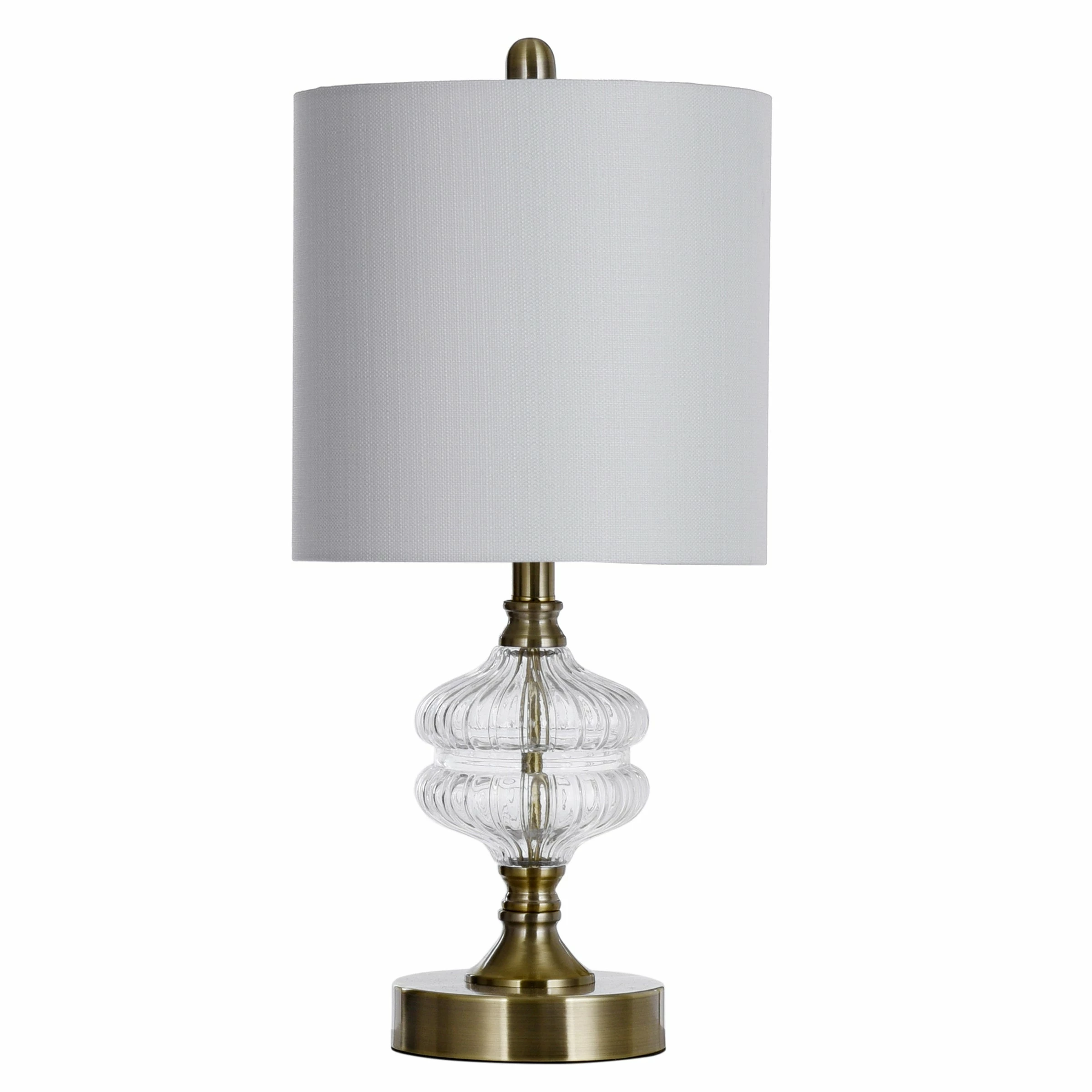 Cheapest โ StyleCraft Home Collection StyleCraft Mava Traditional Satin Brass Table Lamp With Clear Glass Fluted Body ๐ฅ - Image 2