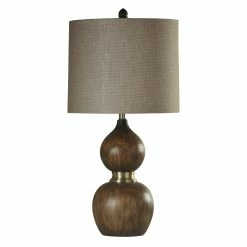 Top 10 😀 StyleCraft Home Collection StyleCraft Mizoram Natural Wood And Antique Brass Table Lamp - Beige Hardback Fabric Shade 🔔