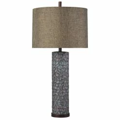 Buy 🛒 StyleCraft Home Collection StyleCraft Mossy Oak Multi Colored Table Lamp With Medium Tan And Chocolate Heather Shade ⌛
