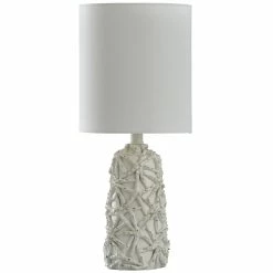 Best Pirce 🧨 StyleCraft Home Collection StyleCraft Old White Distress Mini Table Lamp - White Shade 😍
