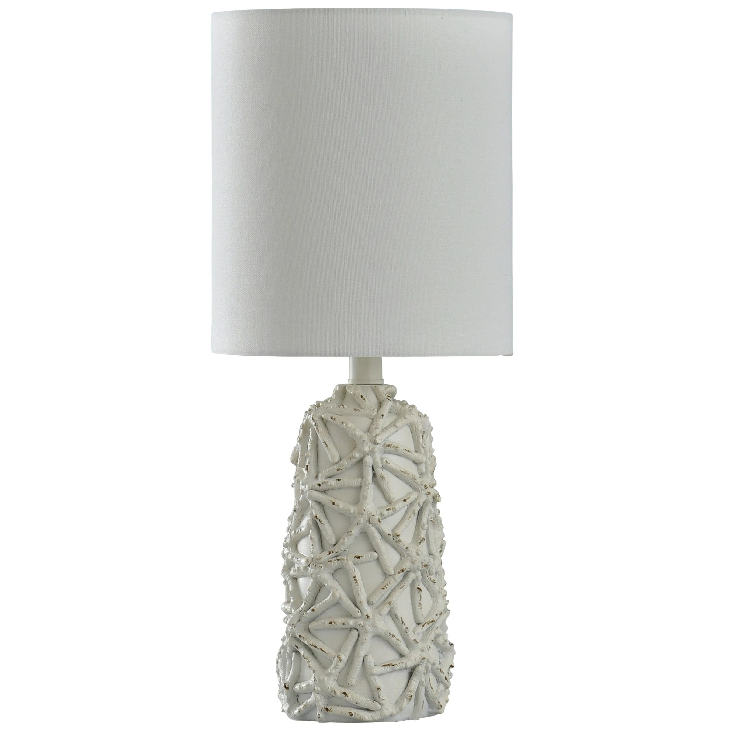 Best Pirce ๐งจ StyleCraft Home Collection StyleCraft Old White Distress Mini Table Lamp - White Shade ๐