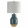 Best deal 🧨 StyleCraft Home Collection StyleCraft Prova Ceramic Blue Table Lamp - White Hardback Fabric Shade 😉