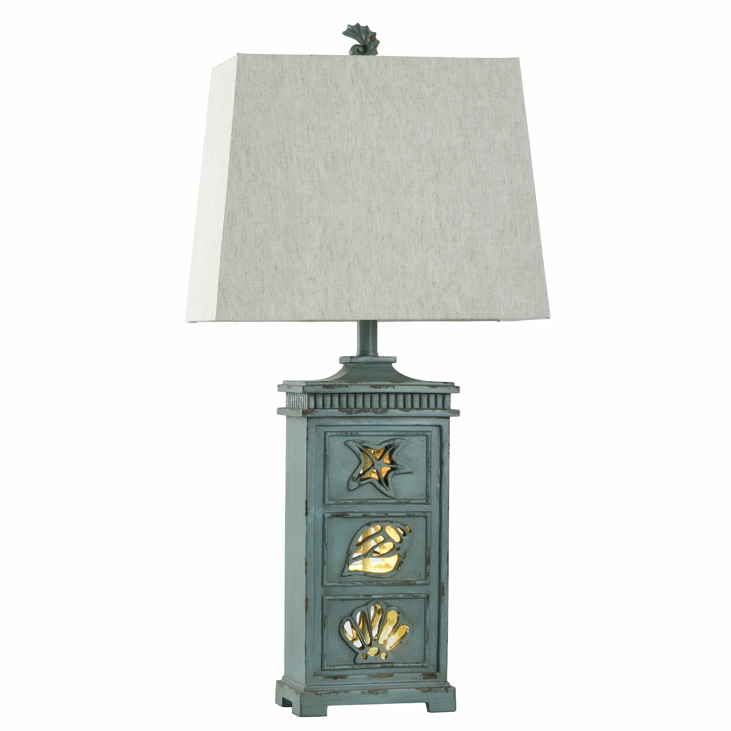 Best reviews of ⭐ StyleCraft Home Collection StyleCraft River Crest Light Blue Table Lamp - Taupe Hardback Fabric Shade 💯 - Image 2