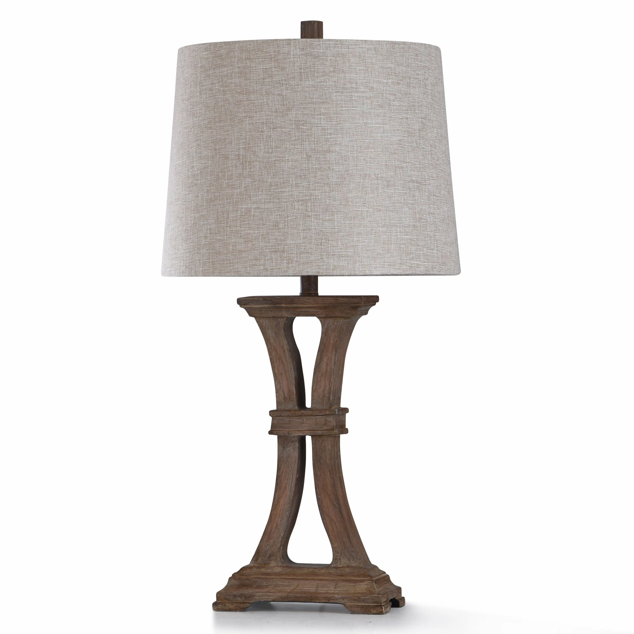 Hot Sale ๐ StyleCraft Home Collection StyleCraft Roanoke Painted Old Wood Table Lamp With Beige And Heathered Oatmeal Shade ๐ฅฐ