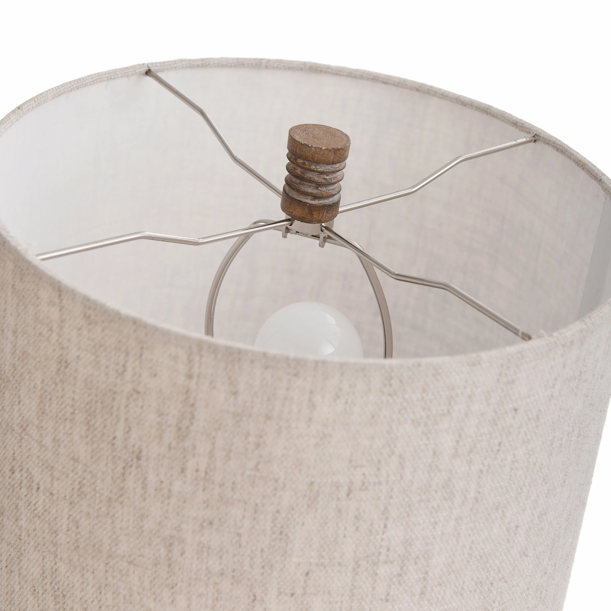 Best Sale π StyleCraft Home Collection StyleCraft Roanoke Ribbed Wood Round Moulded Table Lamp π - Image 5