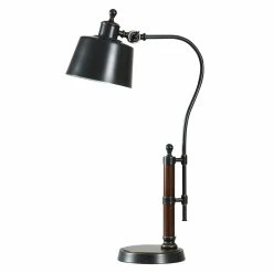 Deals ⌛ StyleCraft Home Collection StyleCraft Russet Bronze Table Lamp - Black Metal Shade 🛒