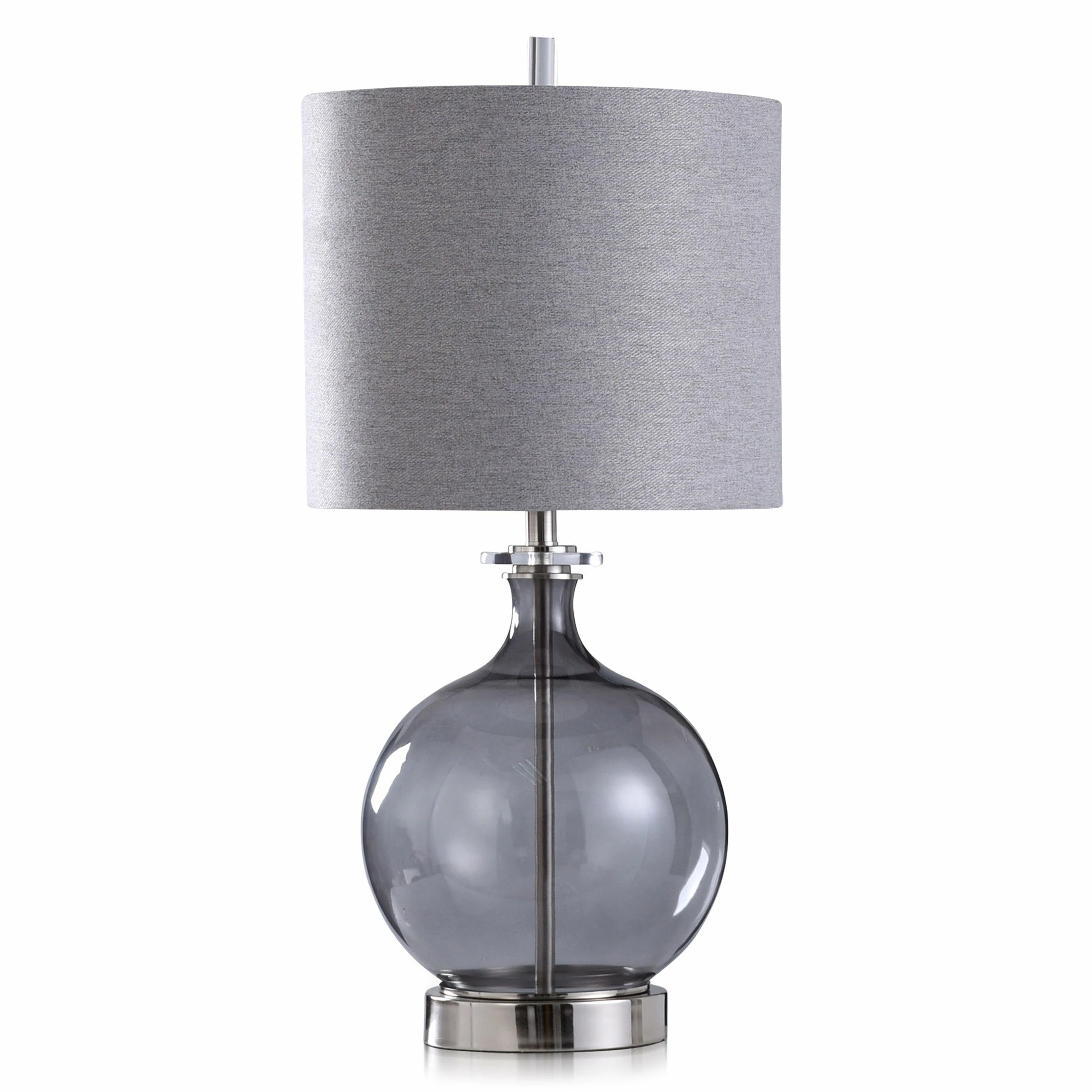 Budget ๐ StyleCraft Home Collection StyleCraft Saco Smoked Glass Globe Table Lamp With Acrylic Base ๐ - Image 2