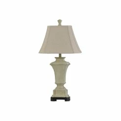 Budget ⭐ StyleCraft Home Collection StyleCraft Sauga Cream Table Lamp - Taupe Softback Shade 🔥