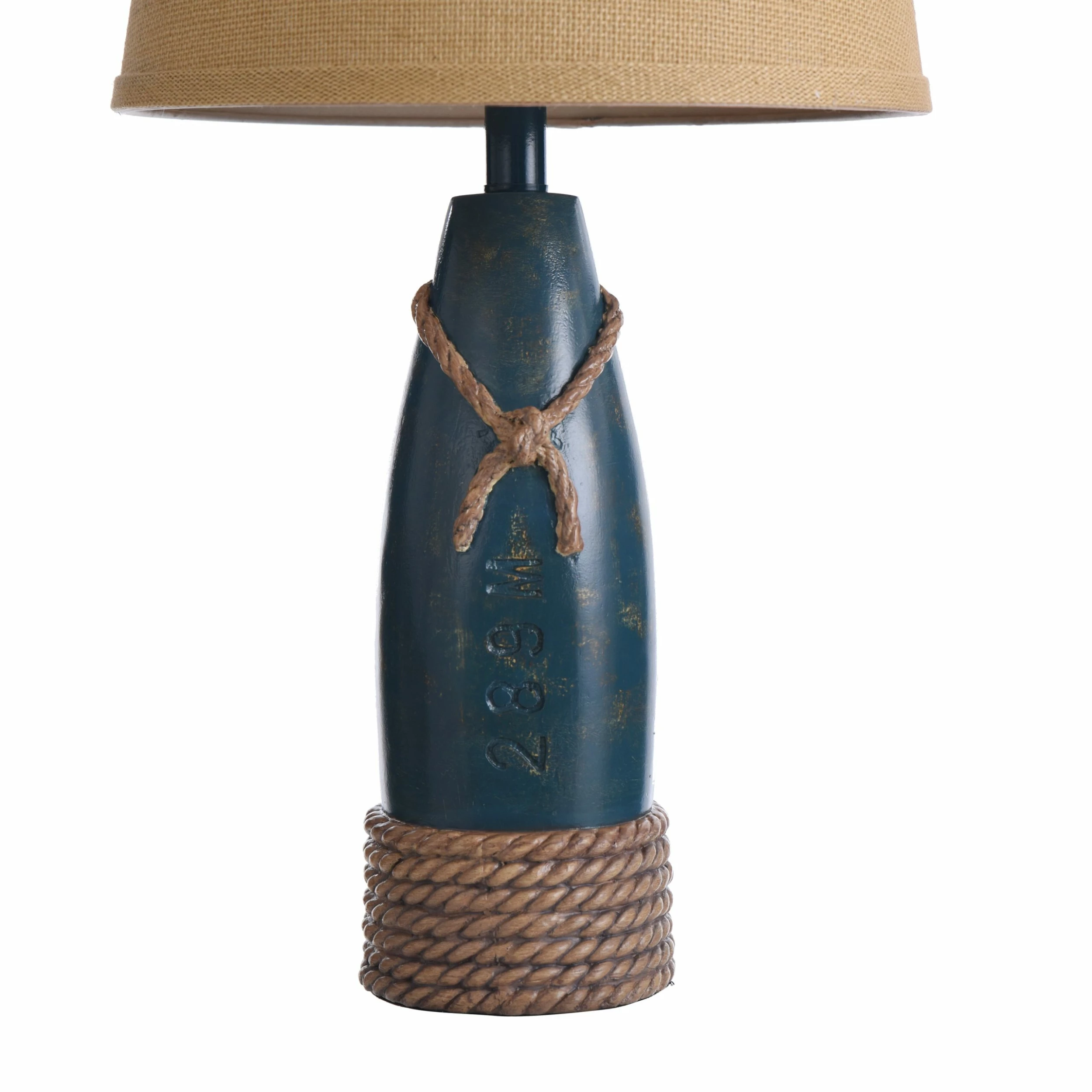 Brand new ๐ StyleCraft Home Collection StyleCraft Sea Blue Table Lamp - Cream Hardback Canvas Shade ๐ - Image 4