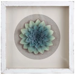Cheapest 🤩 StyleCraft Home Collection StyleCraft Shadow Hello Friend III Inner Blue Iron Flower Shadowbox Wall Art - Multi-Color 🎁