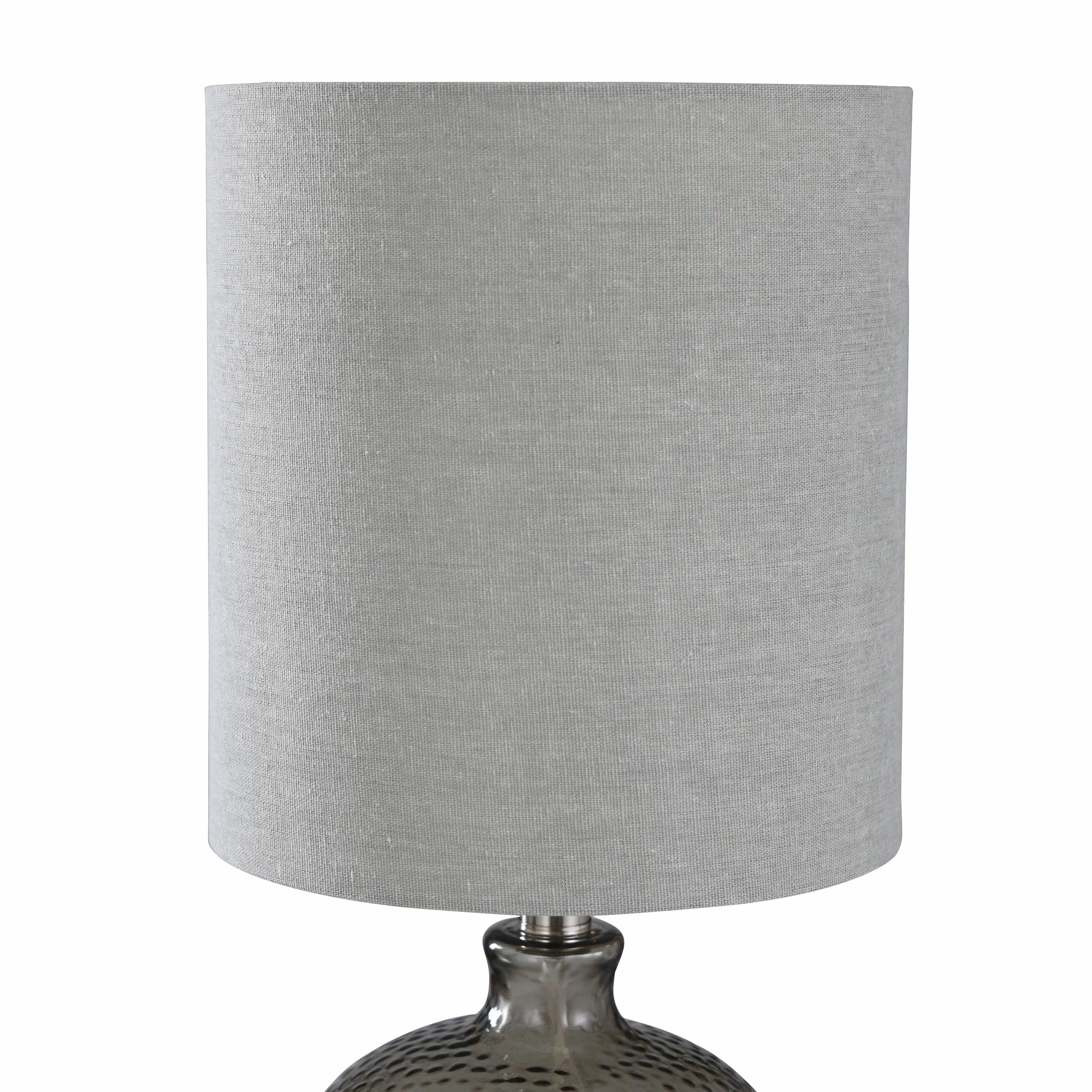 Flash Sale π StyleCraft Home Collection StyleCraft Smoke Glass Table Lamp - Light Gray Hardback Fabric Shade β€οΈ - Image 5