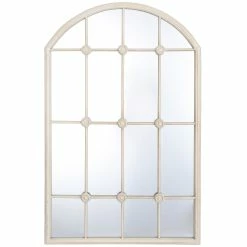 Outlet 👏 StyleCraft Home Collection StyleCraft Taylor Taupe Metal Window Pane Wall Mirror ⌛