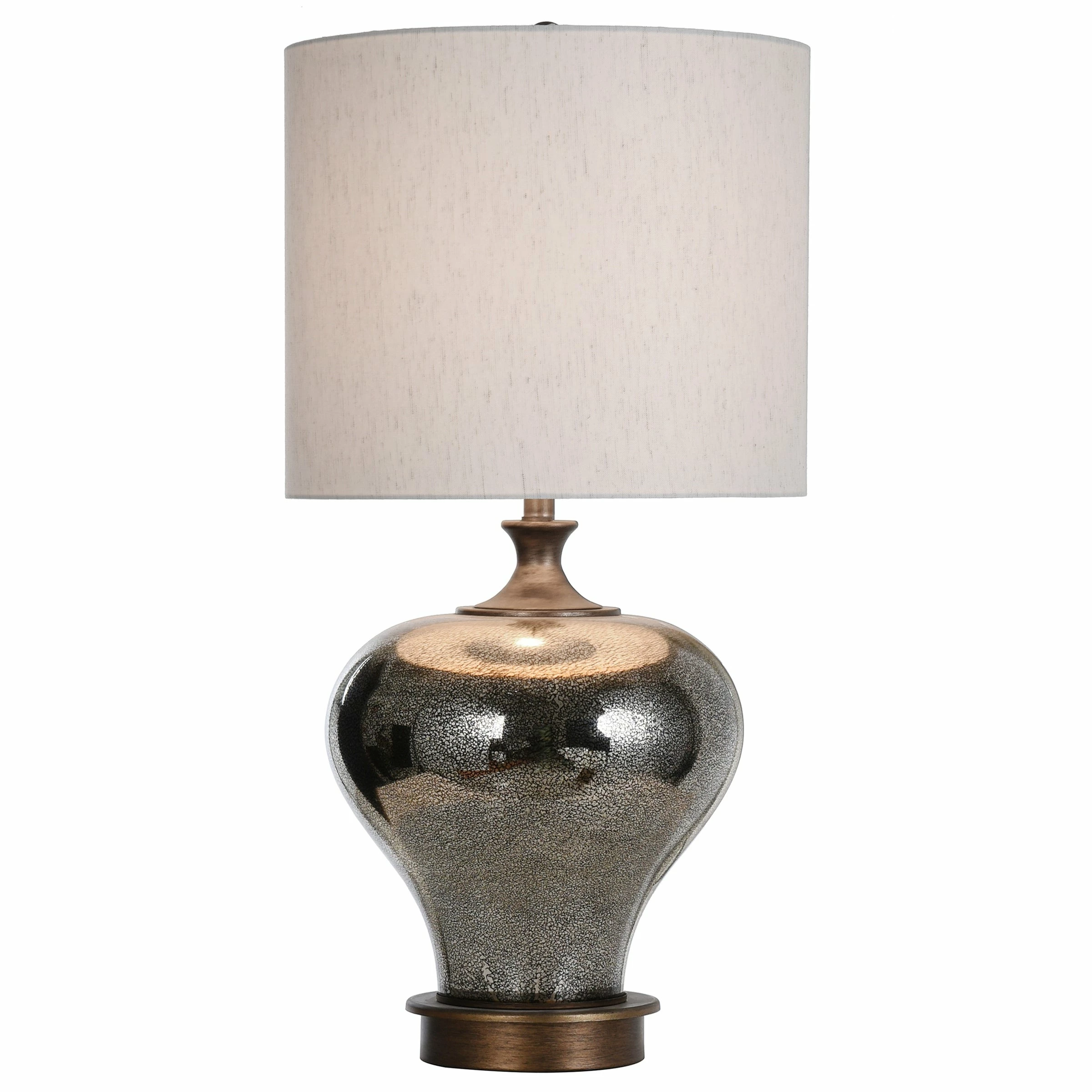 Deals ⭐ StyleCraft Home Collection StyleCraft Thetford Mercury Glass Body Table Lamp With Brushed Copper Like Base 👍 - Image 3