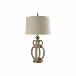 Promo 🥰 StyleCraft Home Collection StyleCraft Tuscana Cream Table Lamp - Beige Hardback Shade 😍